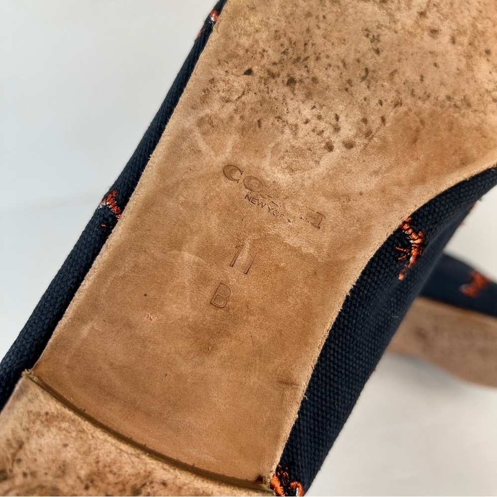 Coach Navy and Orange Patterned Women’s Loafers 11B - Picture 10 of 10